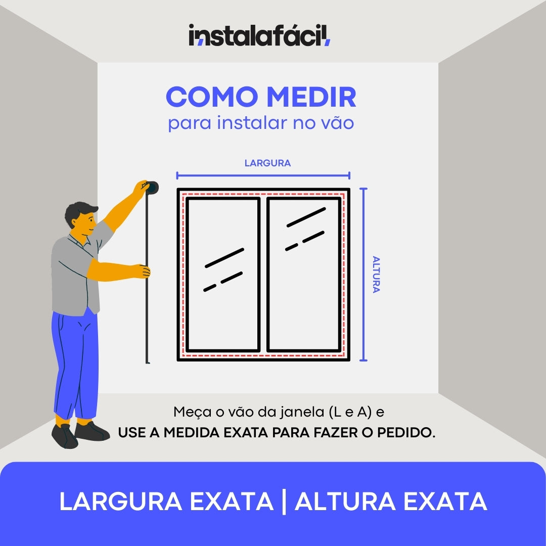 Persiana Rolô Tela Solar 1% InstalaFácil - Branca