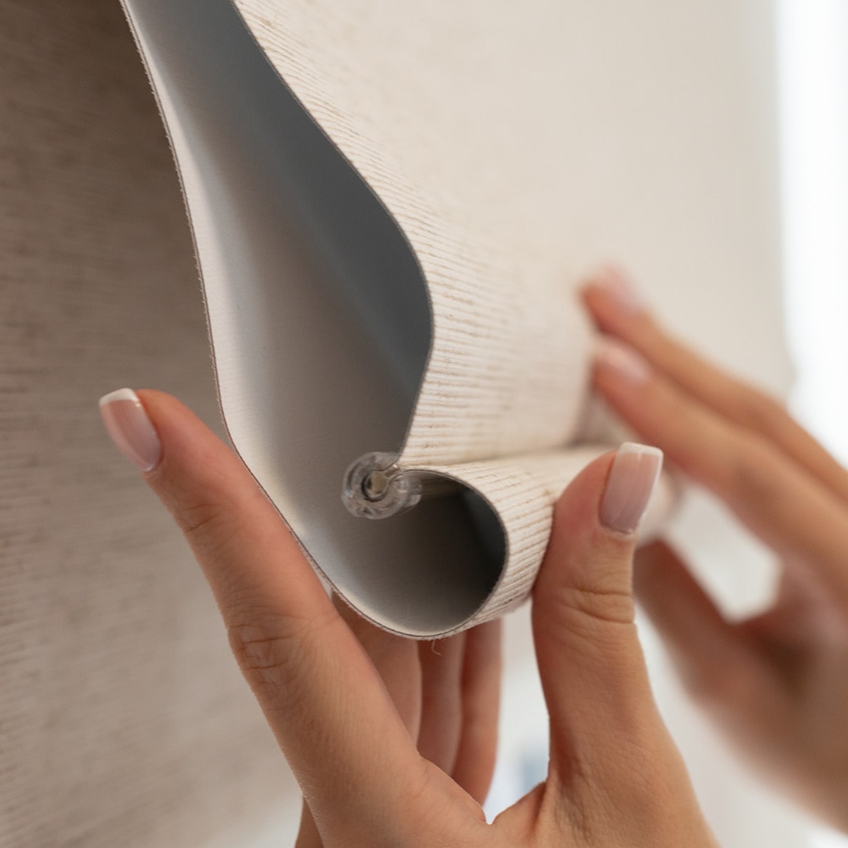 Persiana Romana Blackout - Bege Rústico Texturizada