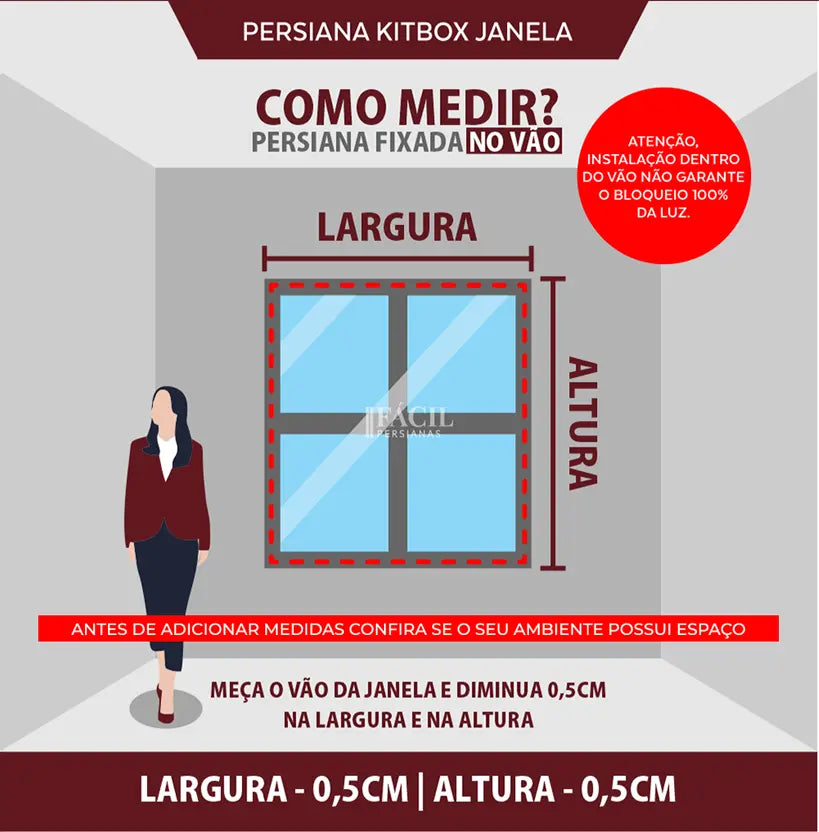 Persiana Total Blackout com Guias - Branca