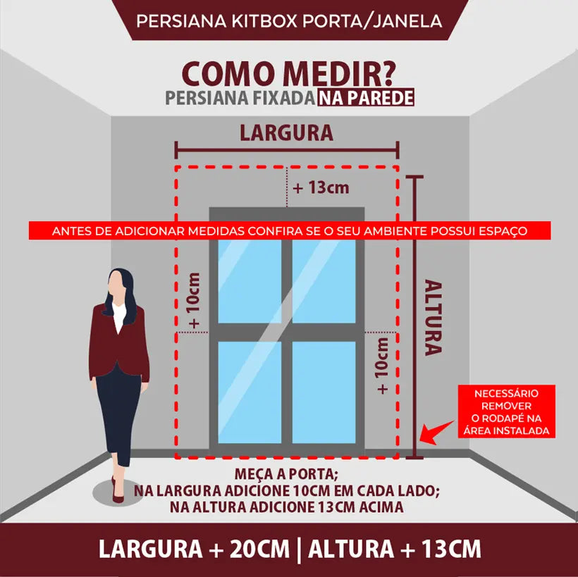 Persiana Blackout Kitbox - Preta