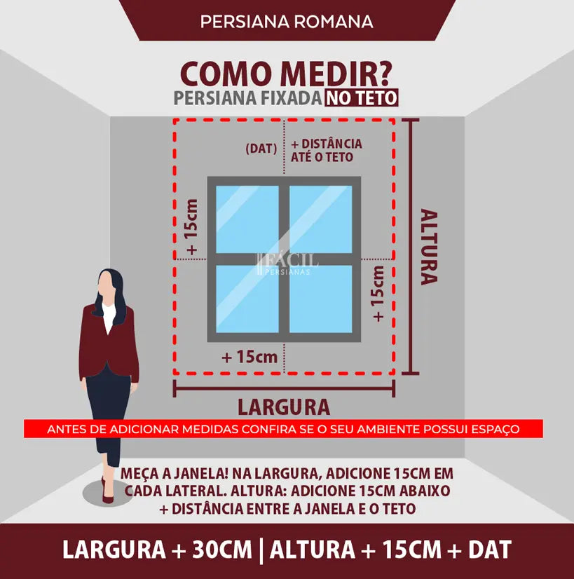 Persiana Romana Blackout - Preta Texturizada