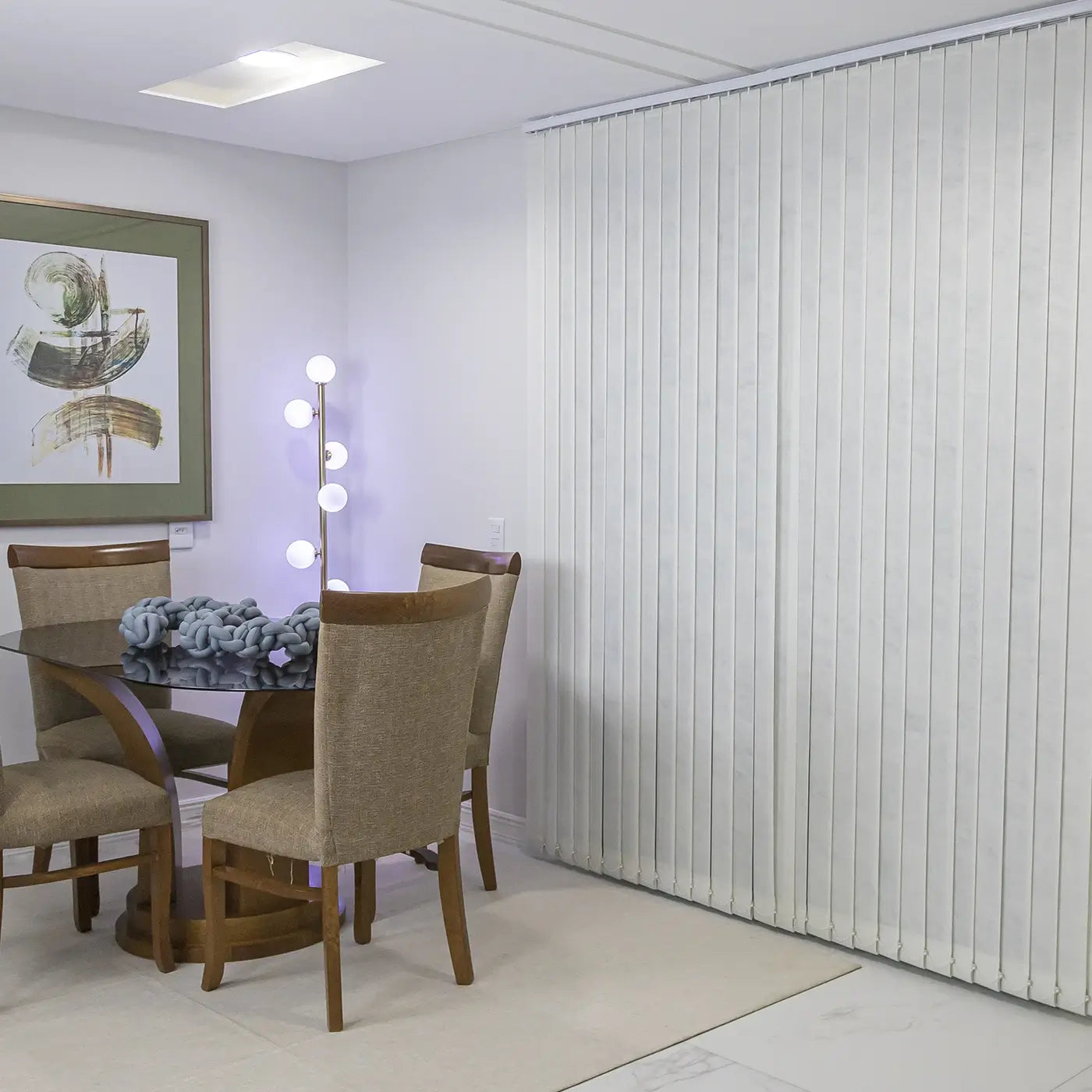 Persiana Vertical Translucida - Branca