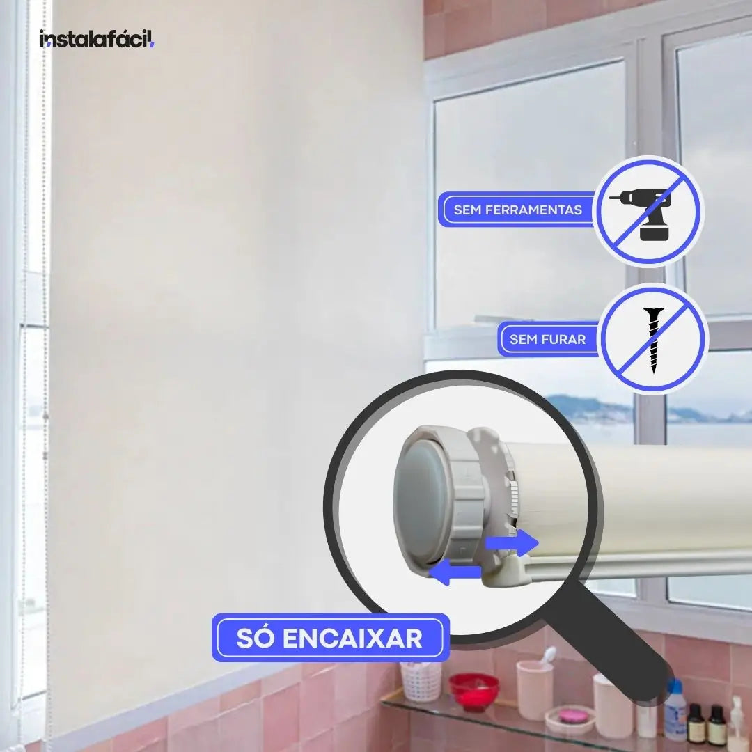 Persiana Rolô Tela Solar 1% InstalaFácil - Bege