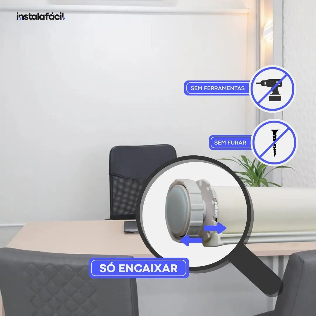 Persiana Rolô Tela Solar 1% InstalaFácil - Cinza