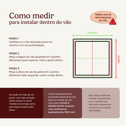 Tela Mosquiteira Recolhível Sob Medida - Cinza