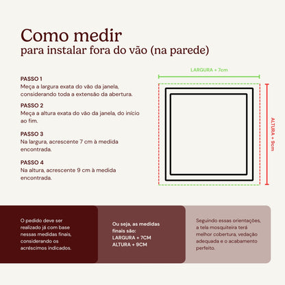Tela Mosquiteira Recolhível Sob Medida - Cinza