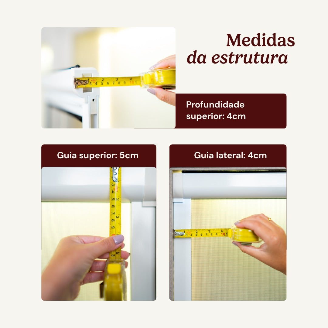 Tela Mosquiteira Recolhível Sob Medida - Cinza