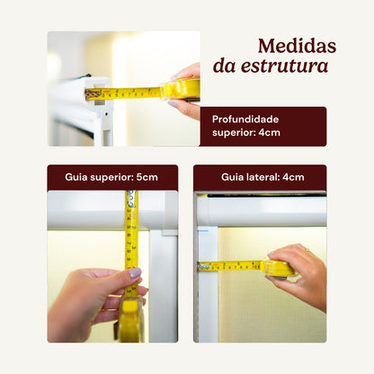 Tela Mosquiteira Recolhível Sob Medida - Cinza