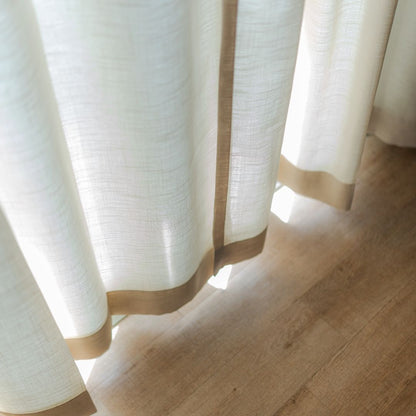 Cortina Gaze Linho - Off White com forro