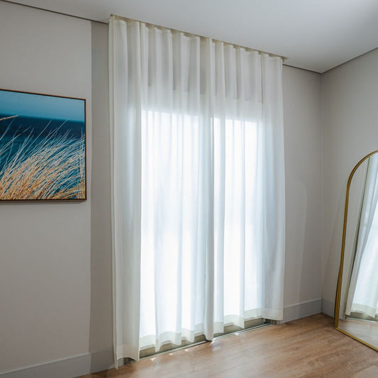 Cortina Gaze Linho - Off White com forro