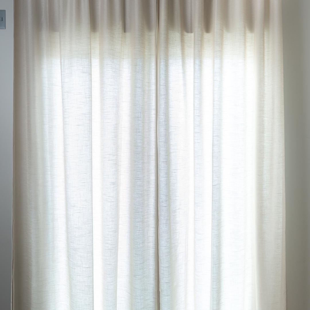 Cortina Gaze Linho - Off White com forro
