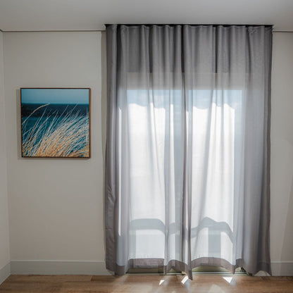Cortina Gaze Linho - Cinza com forro