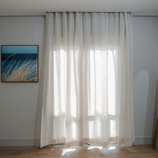 Cortina Gaze Linho - Bege com forro