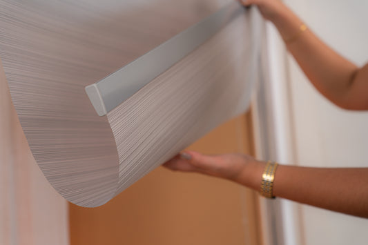 Persiana Rolô Translúcida Texturizada - Prata