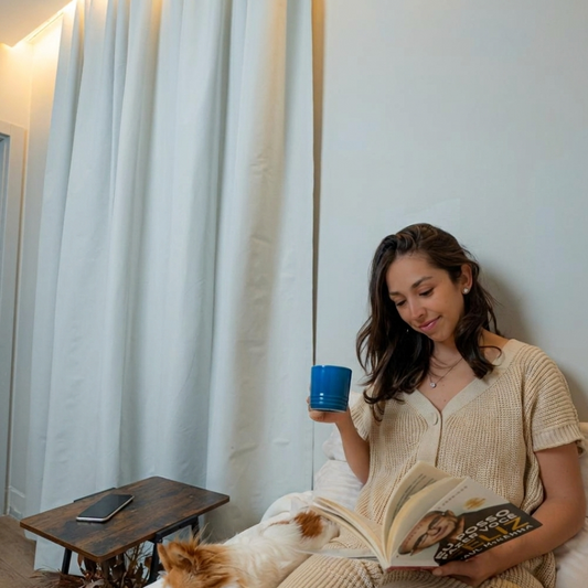 Cortina Blackout 100% - Branco Acinzentado