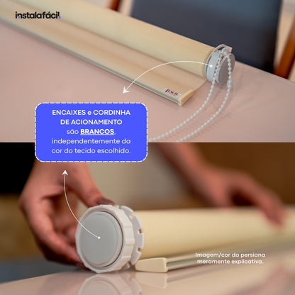 Persiana Rolô Tela Solar 1% InstalaFácil - Branca