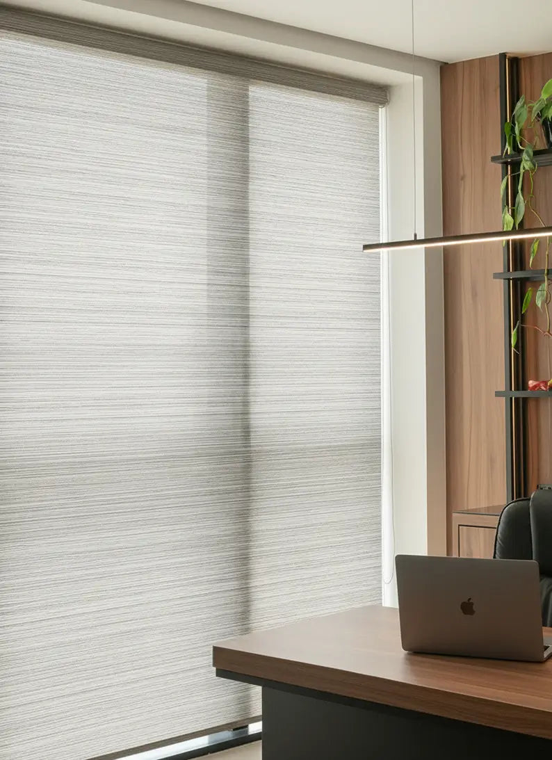 Persiana Rolô Translúcida Texturizada - Prata