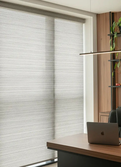 Persiana Rolô Translúcida Texturizada - Prata