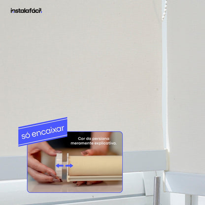 Persiana Rolô Tela Solar 1% InstalaFácil - Branca