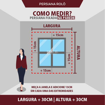 Persiana Rolô Opaca - Off-White Chelsea
