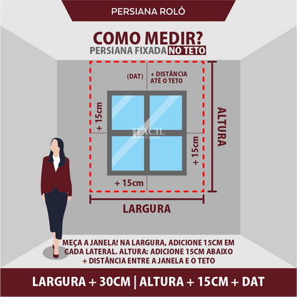 Persiana Rolô Opaca - Bege Chelsea