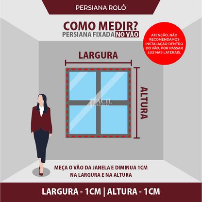 Persiana Rolô Opaca - Bege Chelsea