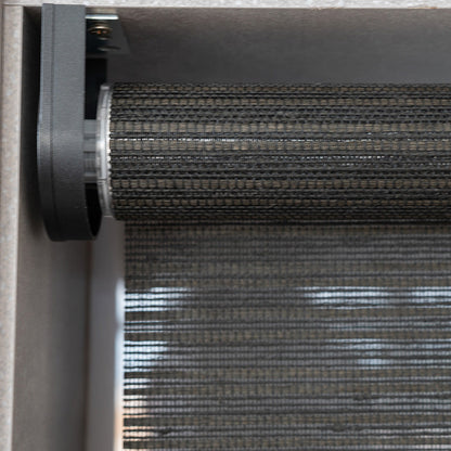 Persiana Rolô Translúcida Texturizada - Preto