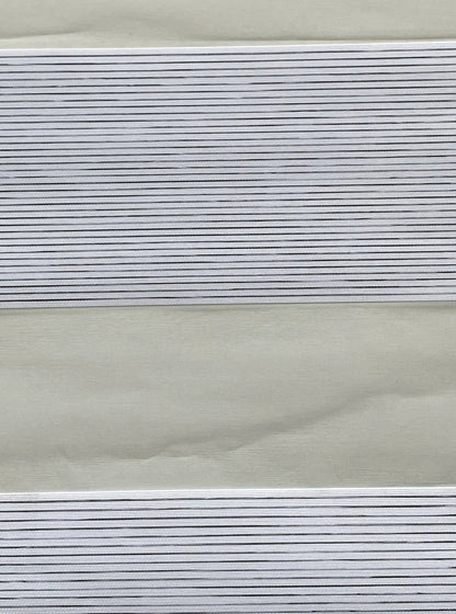 Persiana Double Vision Plus - Risca de Giz Preto e Branco