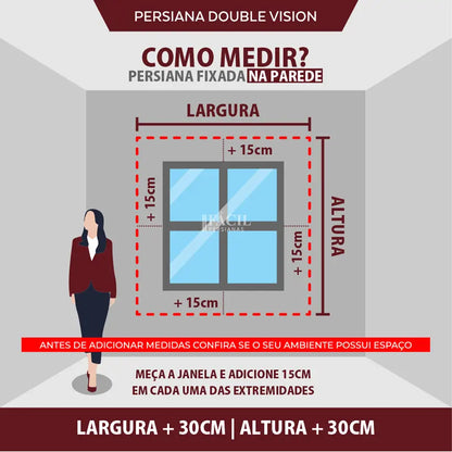 Persiana Double Vision Plus - Bege Texturizado