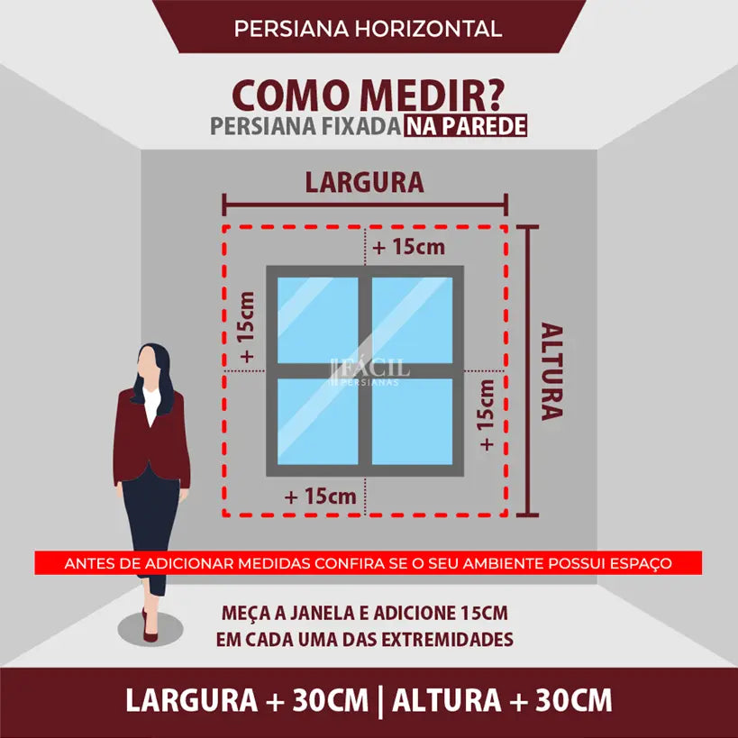 Persiana Horizontal Alumínio 25mm - Branco