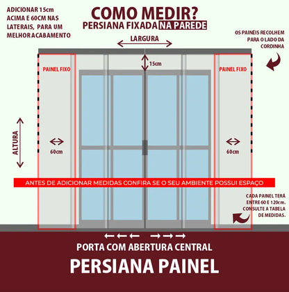 Persiana Painel Tela Solar 5% - Bege