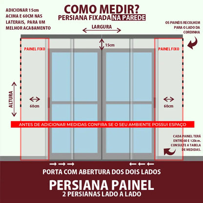 Persiana Painel Tela Solar 5% - Bege