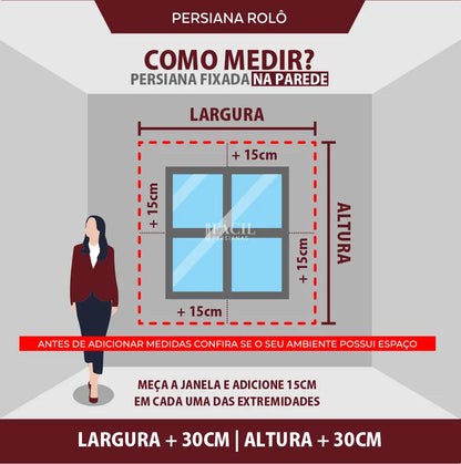 Persiana Rolô Blackout - Cinza Basic