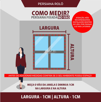 Persiana Rolô Blackout - Prata Texturizada