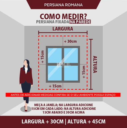 Persiana Romana Tela Solar 3% - Branca