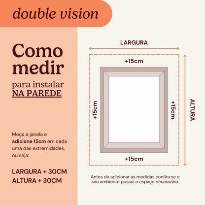 Persiana Double Vision Semi Blackout Cinza controle