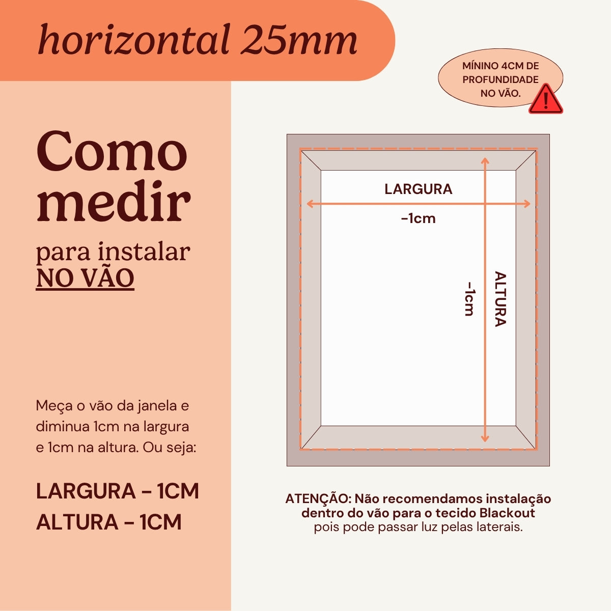 Persiana Horizontal Alumínio 25mm - Bege