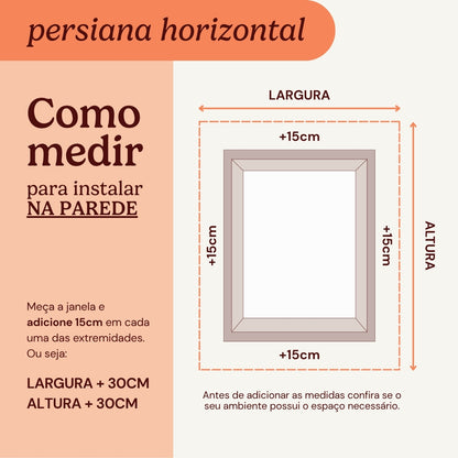 Persiana Horizontal Alumínio 25mm - Bege
