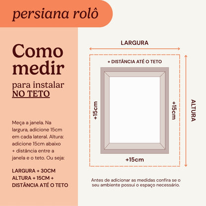 Persiana Rolô Blackout Tecido Liso - Branca