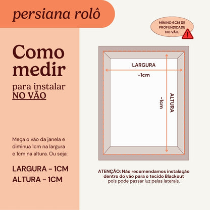 Persiana Rolô Blackout - Branca