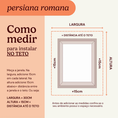 Persiana Romana Tela Solar 3% Bege instalacao