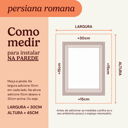 Persiana Romana Tela Solar 3% Bege acabamento