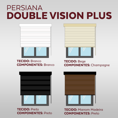 Persiana Double Vision Plus - Branca