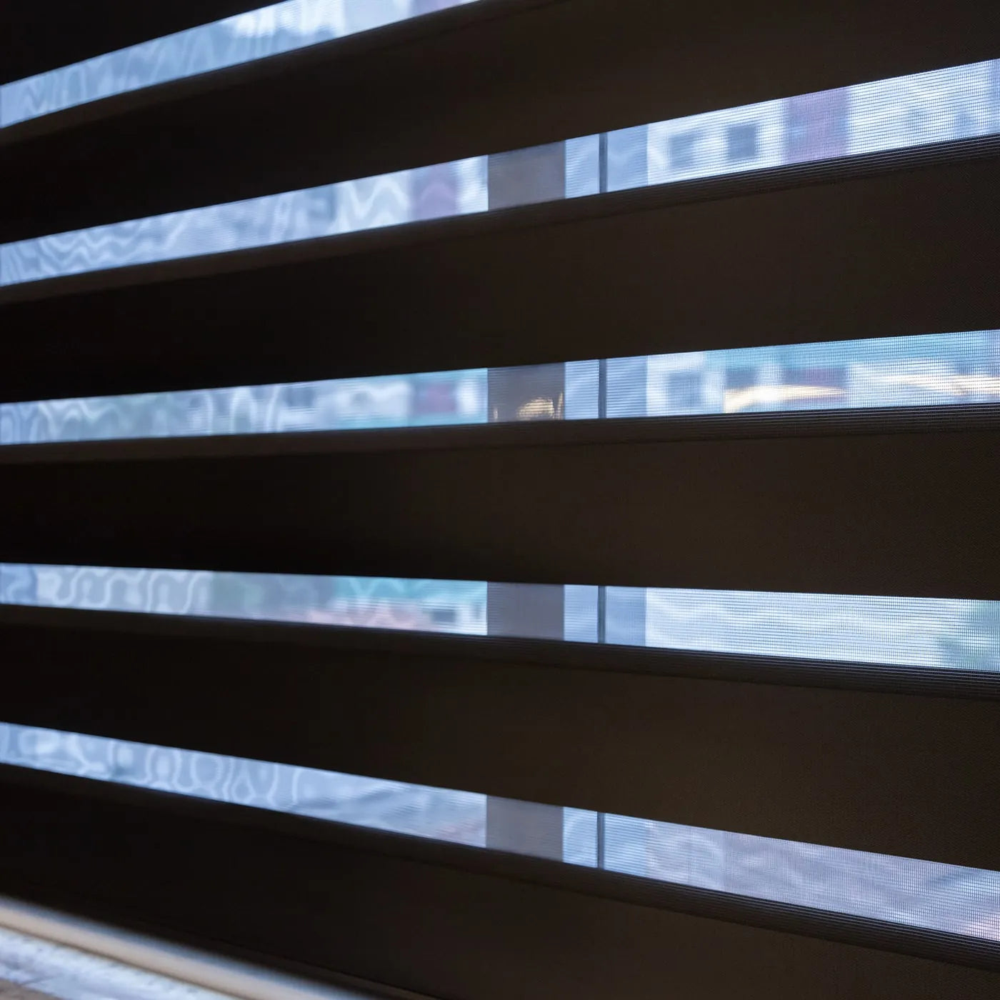Persiana Double Vision Semi Blackout Preta detalhe