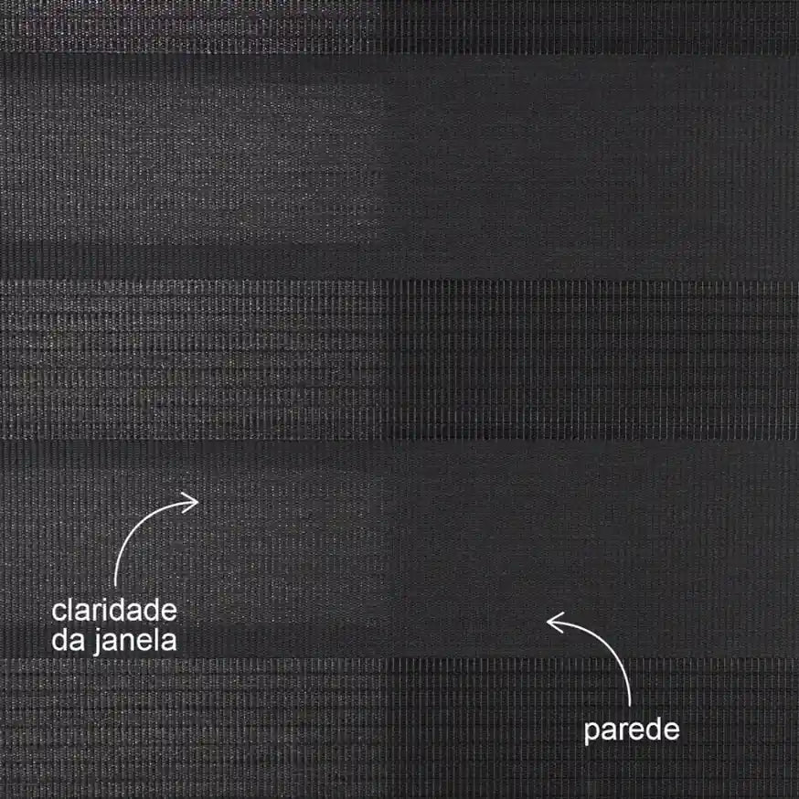 Persiana Double Vision Plus Preta detalhe