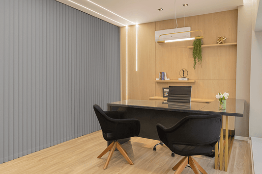 Persiana Vertical Blackout - Cinza