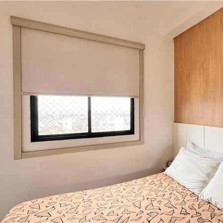 Persiana Total Blackout com Guias - Bege
