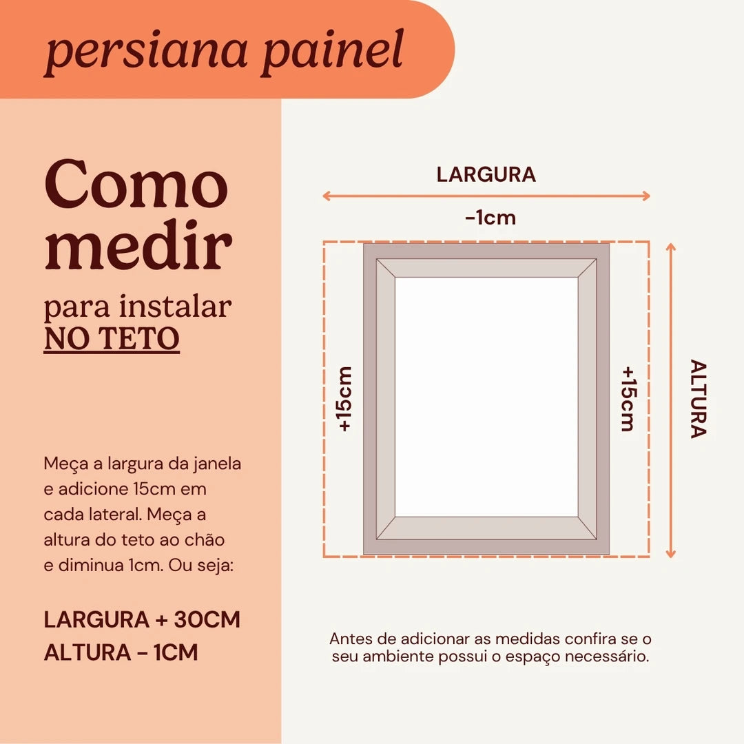 Persiana Painel Blackout Cinza medida
