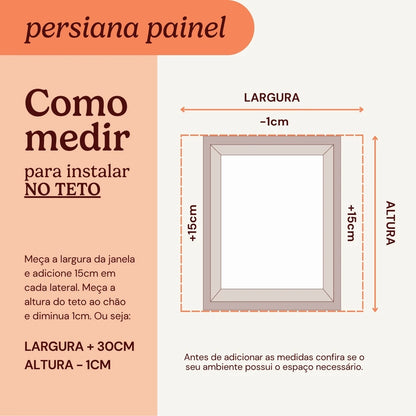 Persiana Painel Blackout Cinza medida