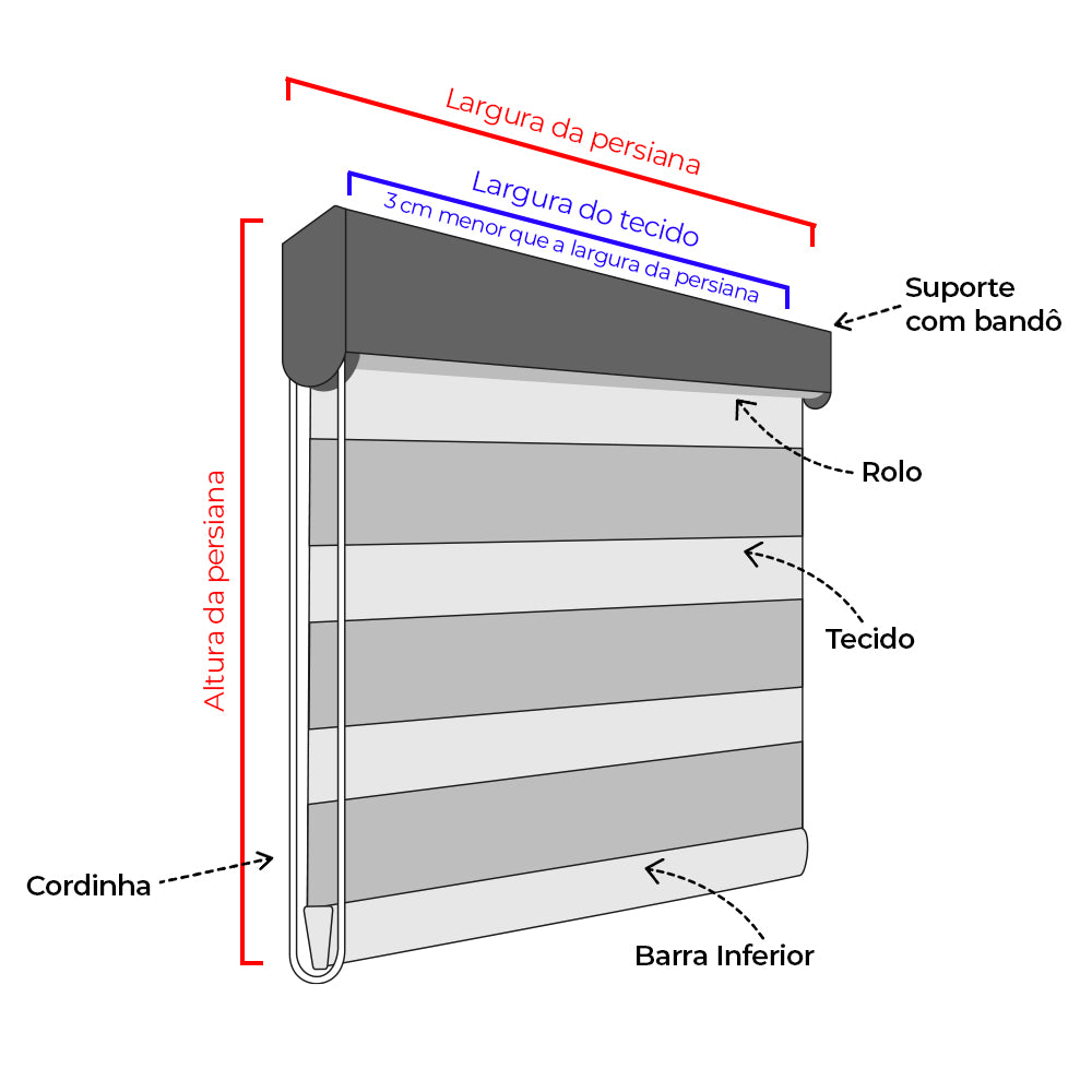 Persiana Double Vision Plus - Bege Texturizado